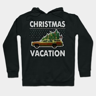 christmas vacation car with christmas tree ugly sweater Hoodie